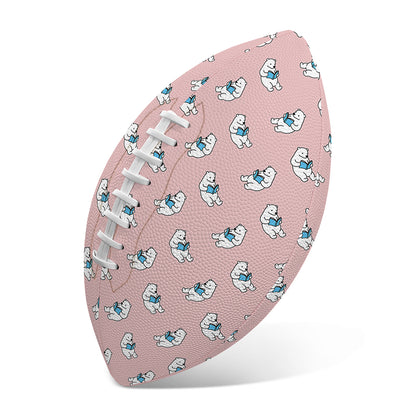 Polar Bear Reading Book Pattern Print Rugby Ball
