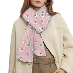 Polar Bear Reading Book Pattern Print Scarf