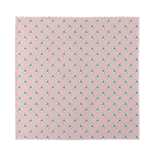Polar Bear Reading Book Pattern Print Silk Bandana
