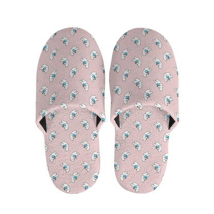 Polar Bear Reading Book Pattern Print Slippers