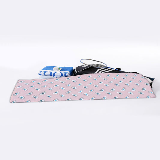 Polar Bear Reading Book Pattern Print Sports Towel