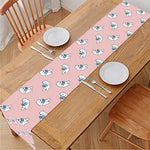 Polar Bear Reading Book Pattern Print Table Runner