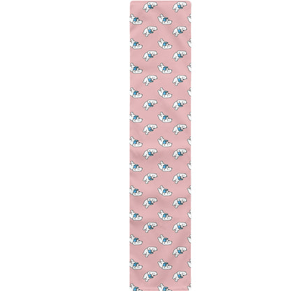 Polar Bear Reading Book Pattern Print Table Runner