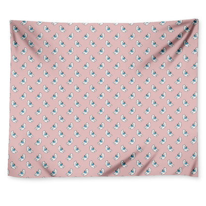 Polar Bear Reading Book Pattern Print Tapestry
