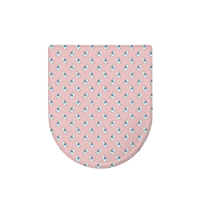 Polar Bear Reading Book Pattern Print Toilet Lid Cover