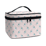 Polar Bear Reading Book Pattern Print Travel Makeup Bag