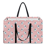 Polar Bear Reading Book Pattern Print Utility Tote Bag