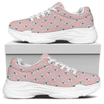 Polar Bear Reading Book Pattern Print White Chunky Shoes