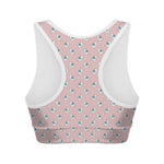 Polar Bear Reading Book Pattern Print Women's Sports Bra