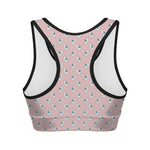 Polar Bear Reading Book Pattern Print Women's Sports Bra