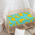 Polka Dot Banana Pattern Print Baby Crib Sheet