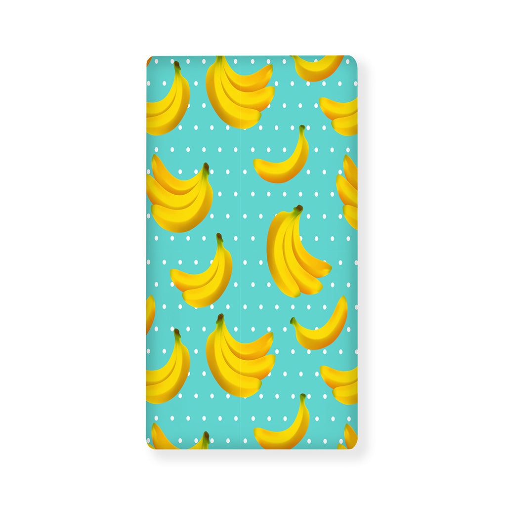 Polka Dot Banana Pattern Print Baby Crib Sheet