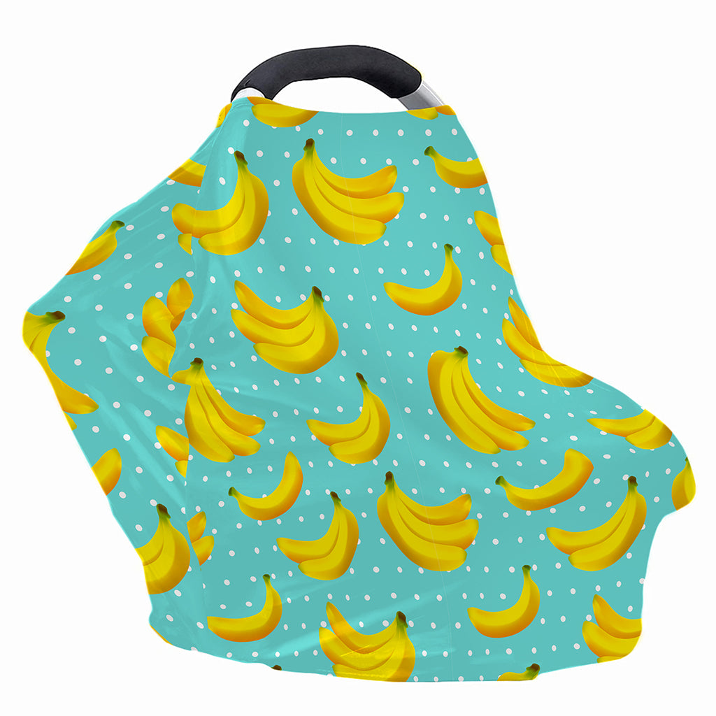 Polka Dot Banana Pattern Print Baby Seat Cover