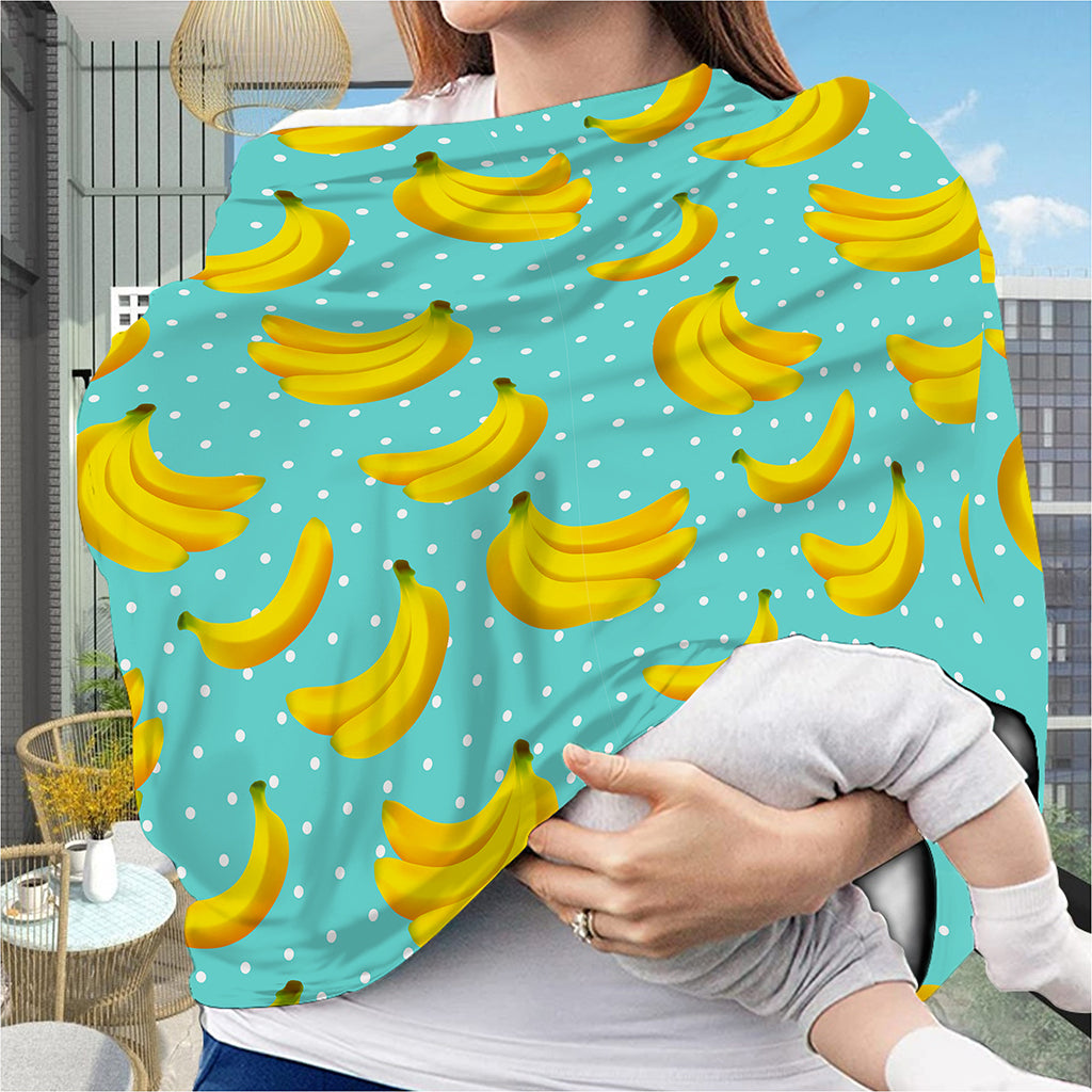 Polka Dot Banana Pattern Print Baby Seat Cover