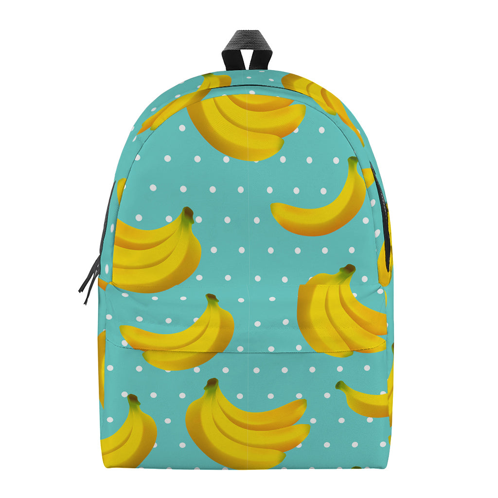 Polka Dot Banana Pattern Print Backpack