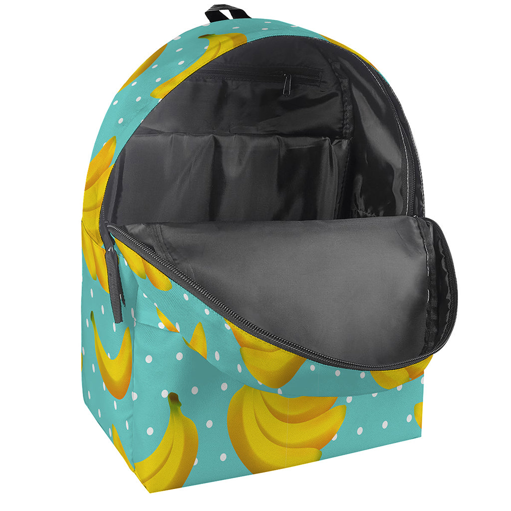 Polka Dot Banana Pattern Print Backpack