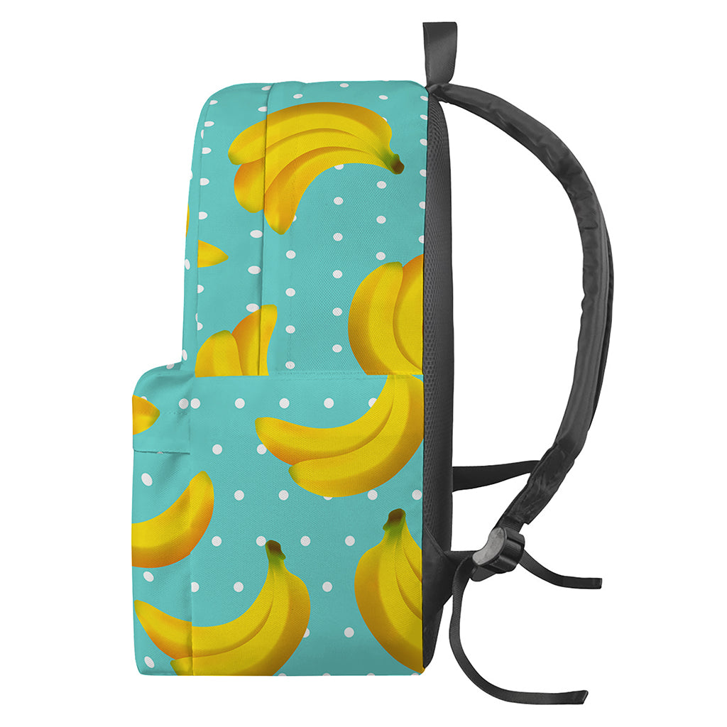 Polka Dot Banana Pattern Print Backpack