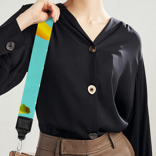Polka Dot Banana Pattern Print Bag Strap