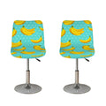 Polka Dot Banana Pattern Print Bar Stool Covers