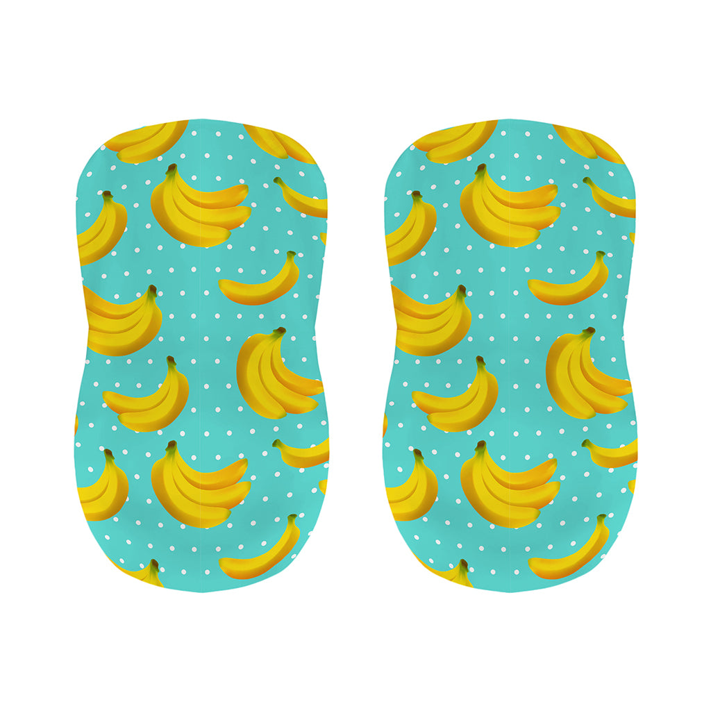 Polka Dot Banana Pattern Print Bar Stool Covers