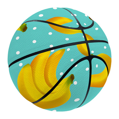Polka Dot Banana Pattern Print Basketball