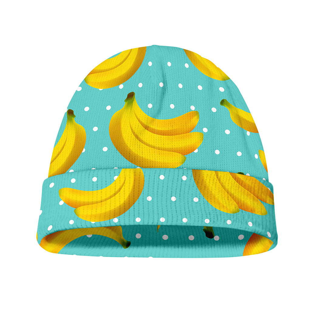 Polka Dot Banana Pattern Print Beanie