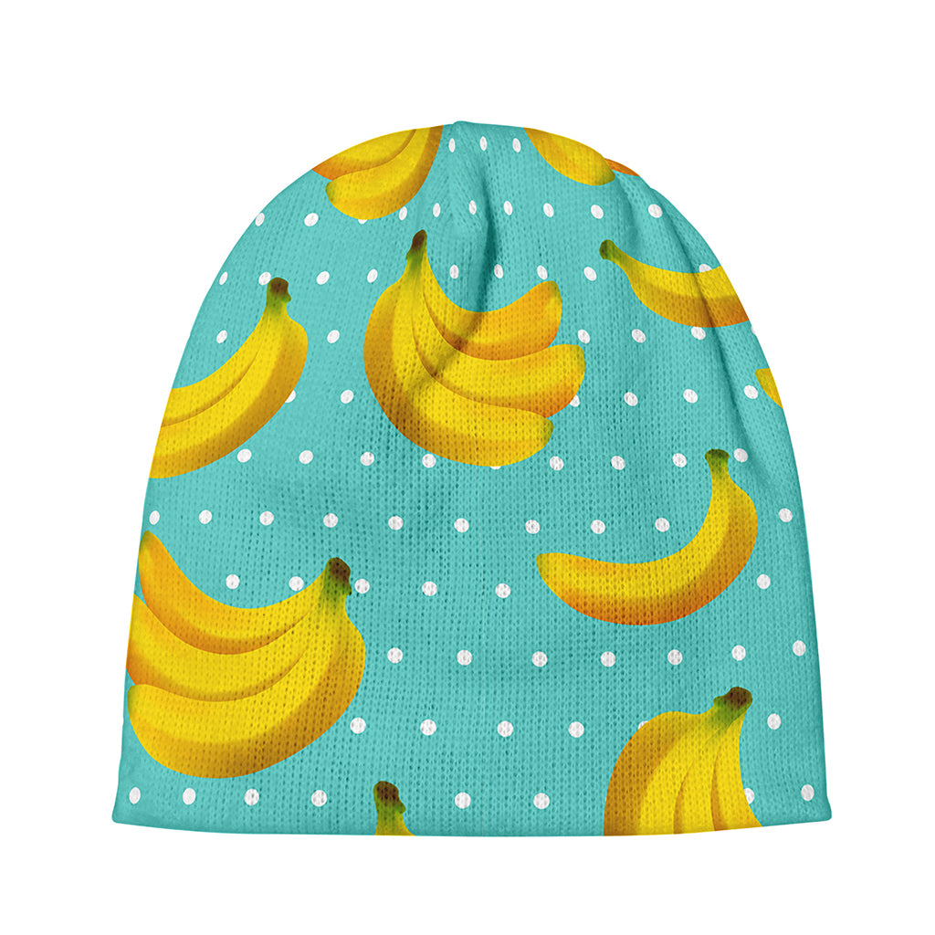 Polka Dot Banana Pattern Print Beanie