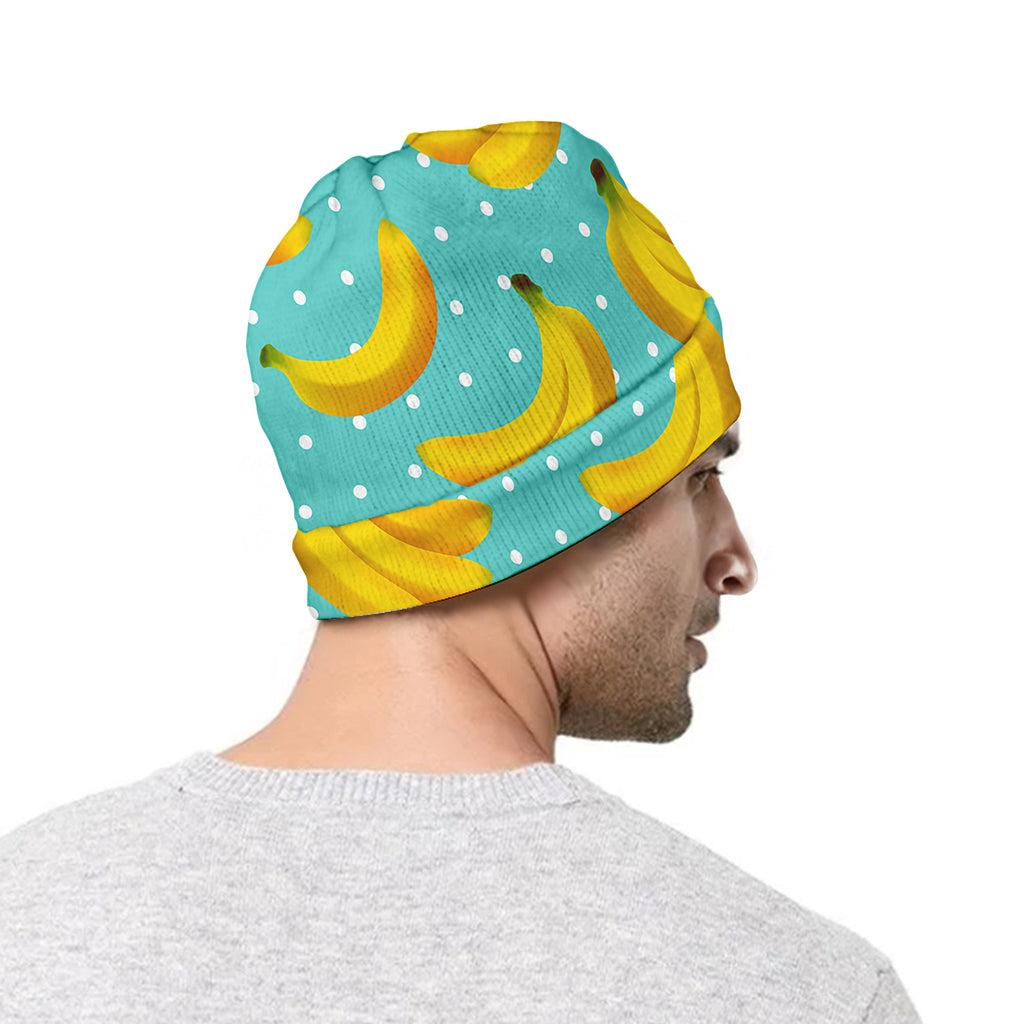 Polka Dot Banana Pattern Print Beanie
