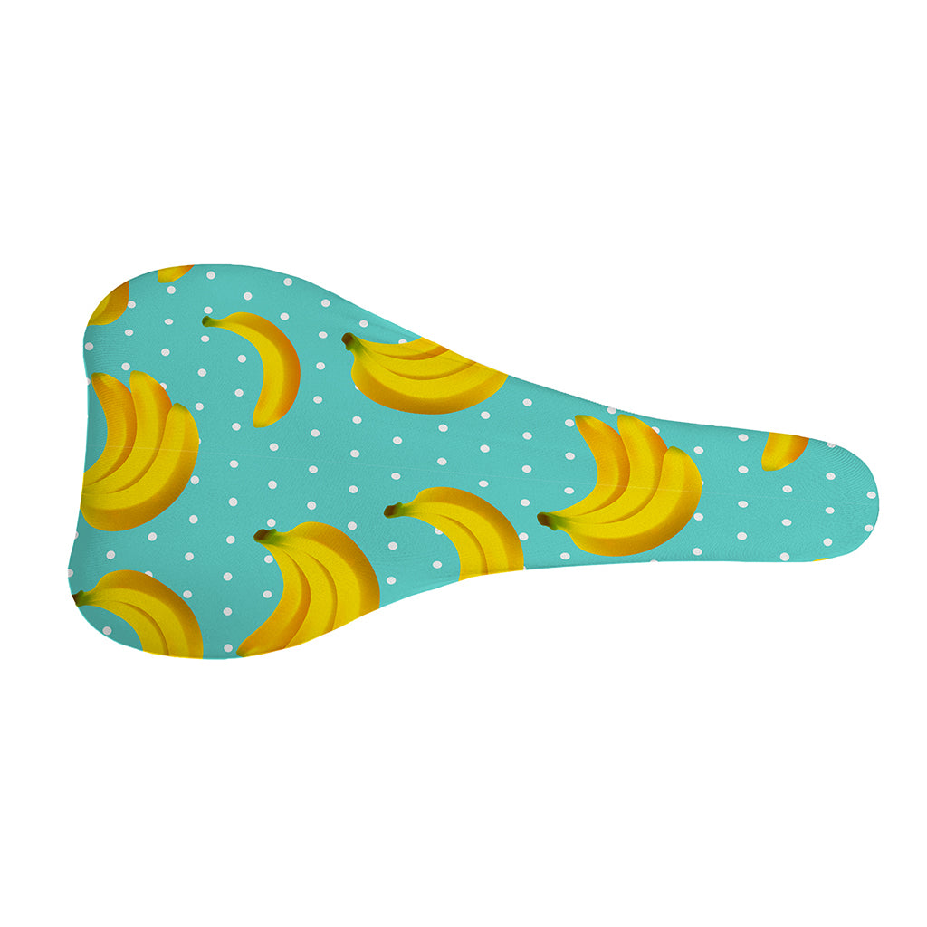 Polka Dot Banana Pattern Print Bicycle Seat Cover