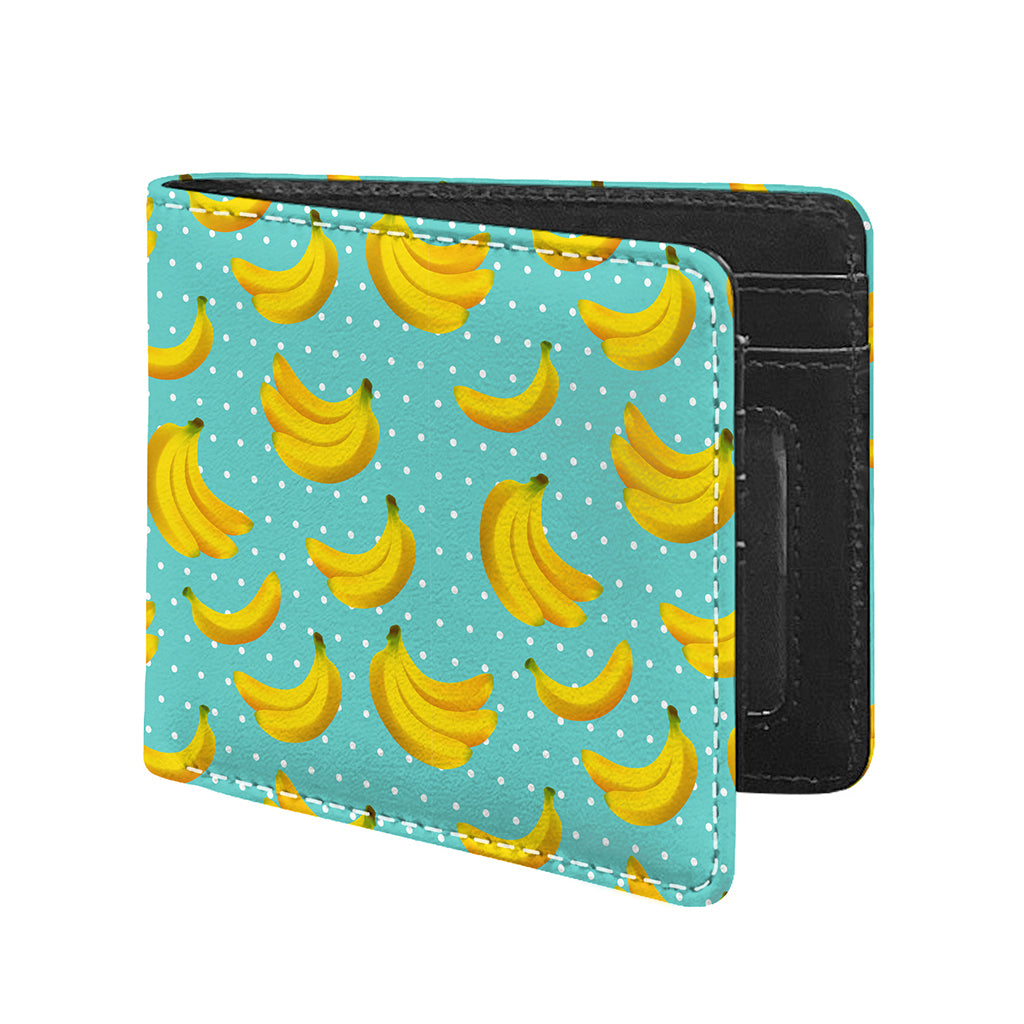 Polka Dot Banana Pattern Print Bifold Wallet