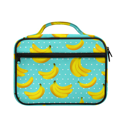 Polka Dot Banana Pattern Print Briefcase Bible Bag