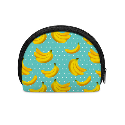 Polka Dot Banana Pattern Print Coin Purse