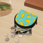 Polka Dot Banana Pattern Print Coin Purse