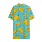 Polka Dot Banana Pattern Print Cotton Hawaiian Shirt