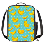 Polka Dot Banana Pattern Print Crossbody Lunch Bag