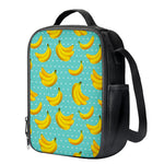 Polka Dot Banana Pattern Print Crossbody Lunch Bag