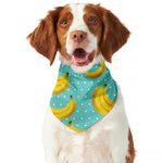 Polka Dot Banana Pattern Print Dog Bandana