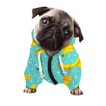 Polka Dot Banana Pattern Print Dog Zip Up Hoodie