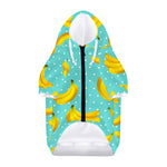 Polka Dot Banana Pattern Print Dog Zip Up Hoodie