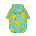 Polka Dot Banana Pattern Print Dog Zip Up Hoodie