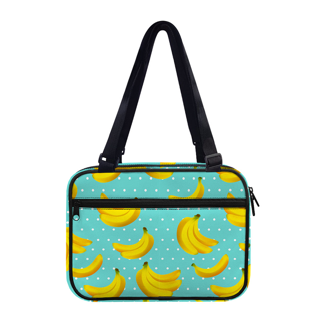 Polka Dot Banana Pattern Print Double Strap Bible Bag