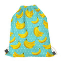 Polka Dot Banana Pattern Print Drawstring Bag