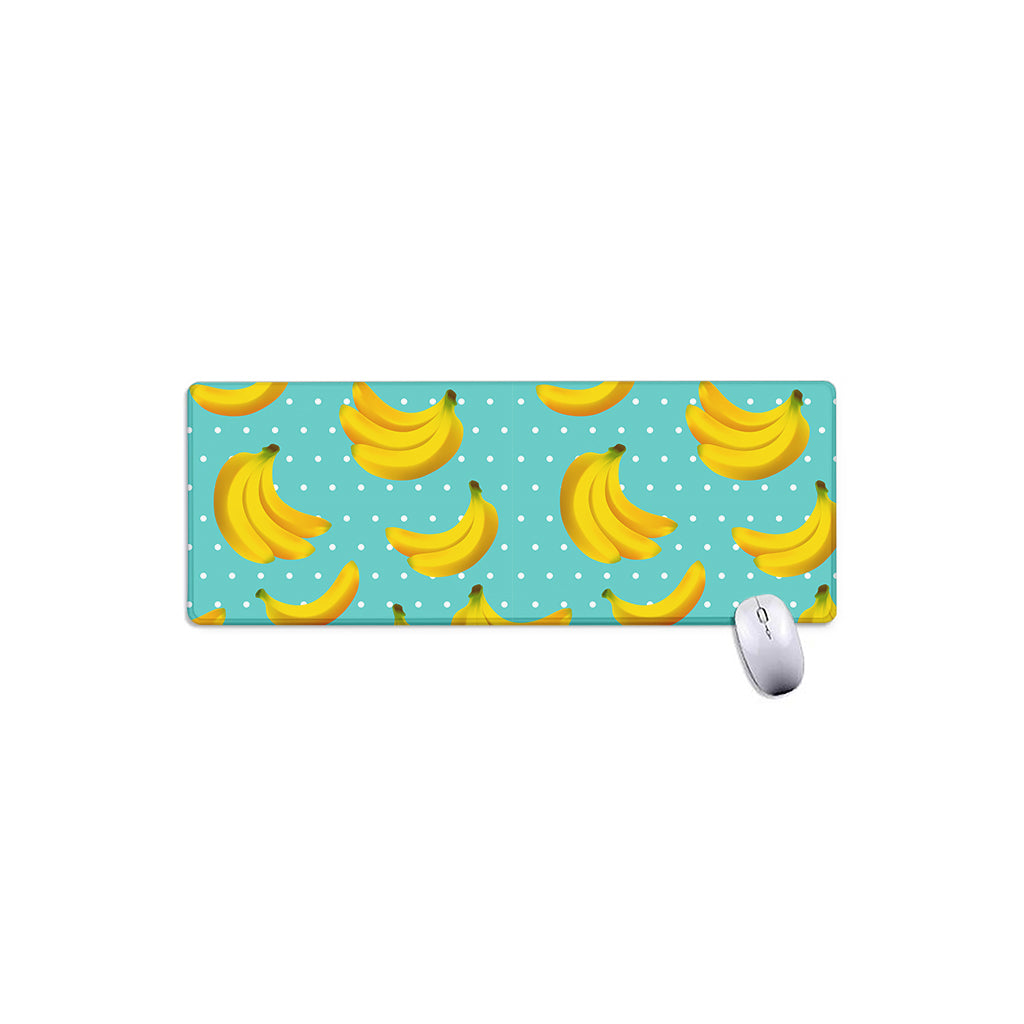 Polka Dot Banana Pattern Print Extended Mouse Pad