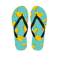 Polka Dot Banana Pattern Print Flip Flops