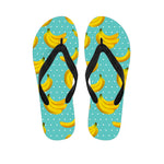 Polka Dot Banana Pattern Print Flip Flops