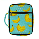 Polka Dot Banana Pattern Print Front Pocket Bible Bag