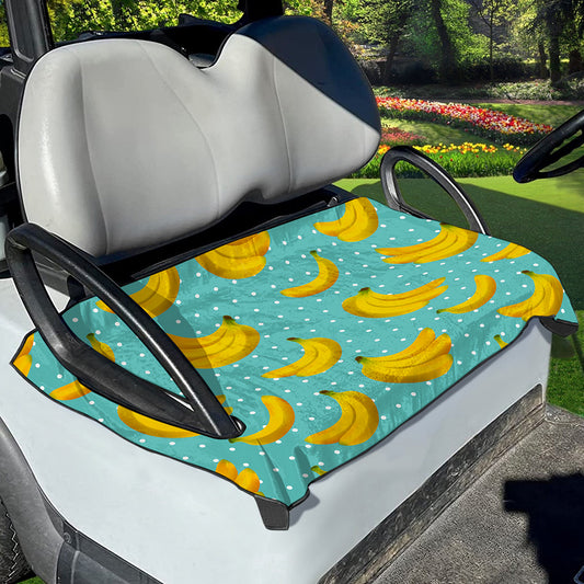 Polka Dot Banana Pattern Print Golf Cart Seat Cover