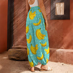 Polka Dot Banana Pattern Print Harem Pants