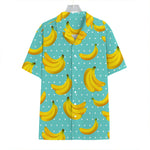 Polka Dot Banana Pattern Print Hawaiian Shirt