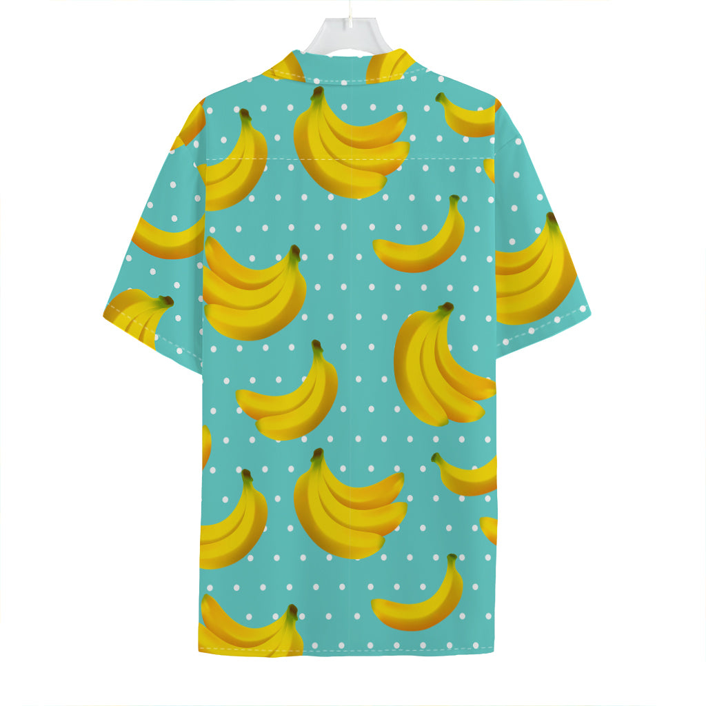 Polka Dot Banana Pattern Print Hawaiian Shirt